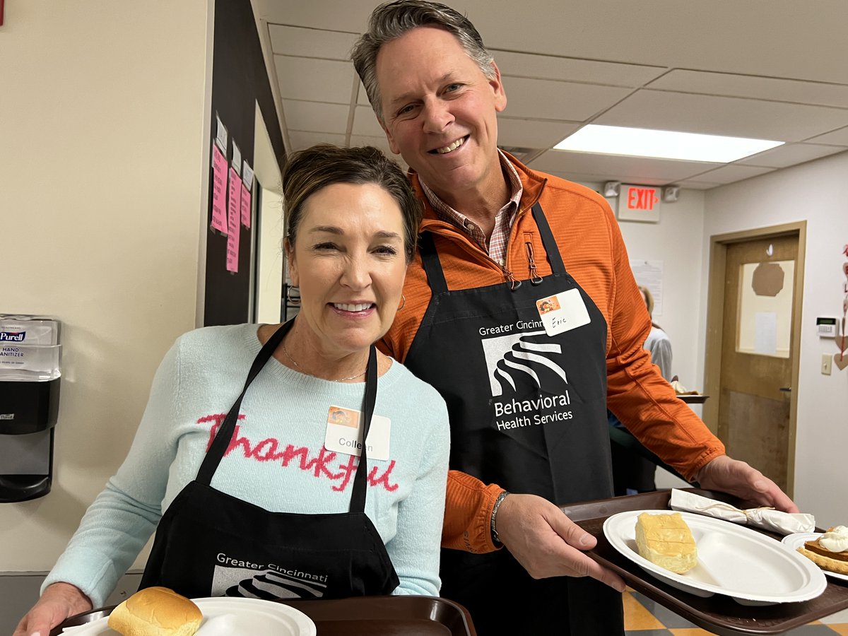 GCBHS's tweet image. #GCBHS was thrilled to bring back our annual Thanksgiving lunch today for the first time since 2019. Thank you to our partners at @IKRONcorp, and the #QueenCityClubhouse, as well as @FrischsBigBoy, @klostermanbread, the Cincinnati @Reds, and Gapper! #LIFEchanging