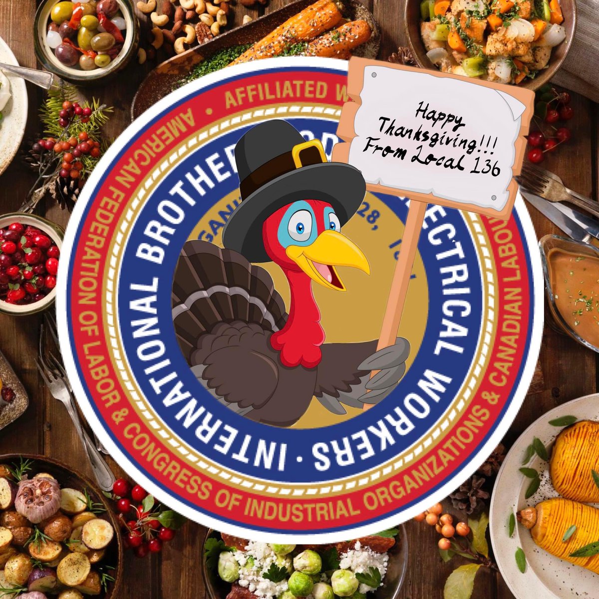 "As we express our gratitude, we must never forget that the highest appreciation is not to utter words, but to live by them." -John F. Kennedy

Happy #Thanksgiving, brothers and sisters! #IBEW
