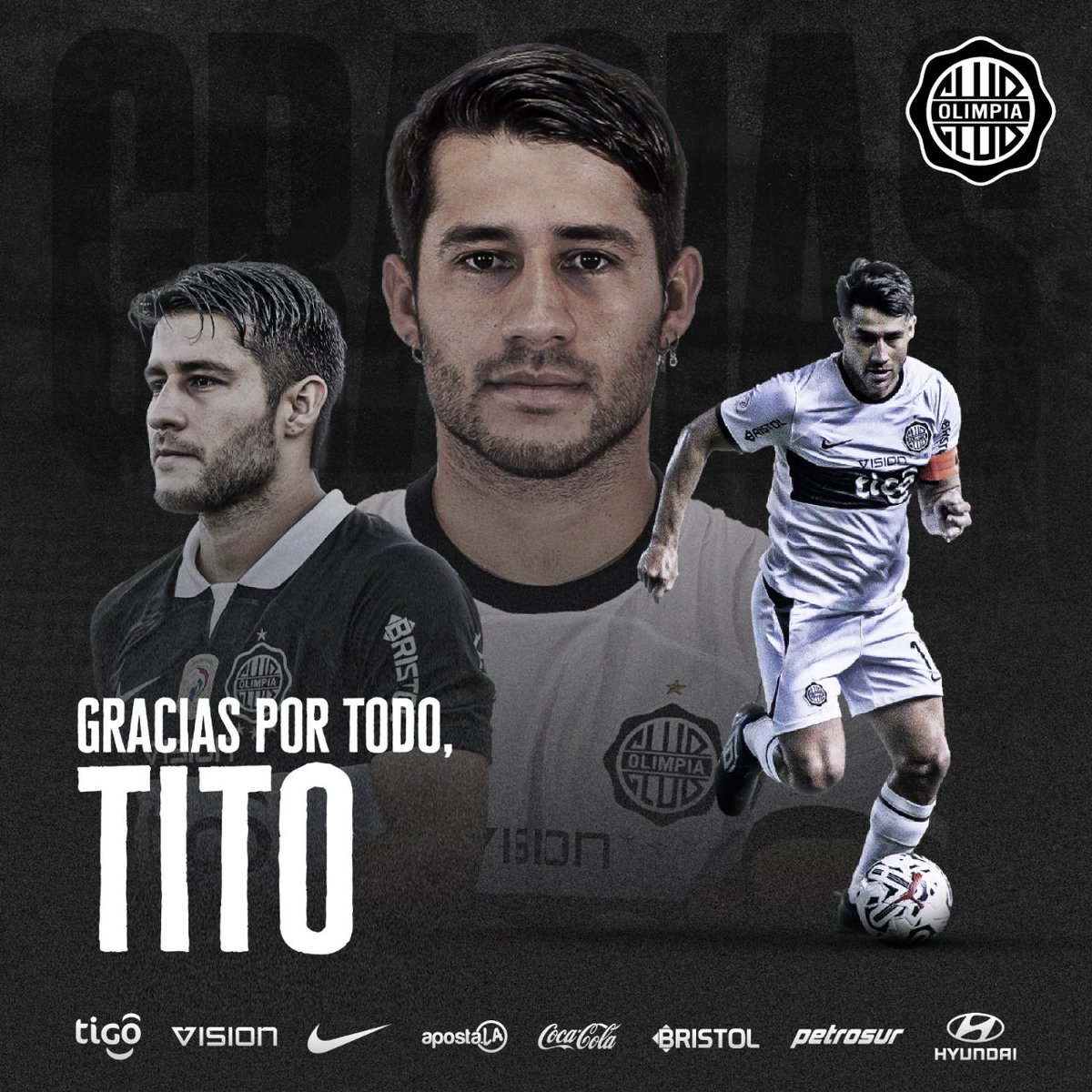 franjeado's tweet photo. Y como Ale, se suman las salidas de Iván Tito Torres y Sergio Otálvaro.
El Club Olimpia comunicó todas las salidas en sus redes. https://t.co/HDXQVPksX3