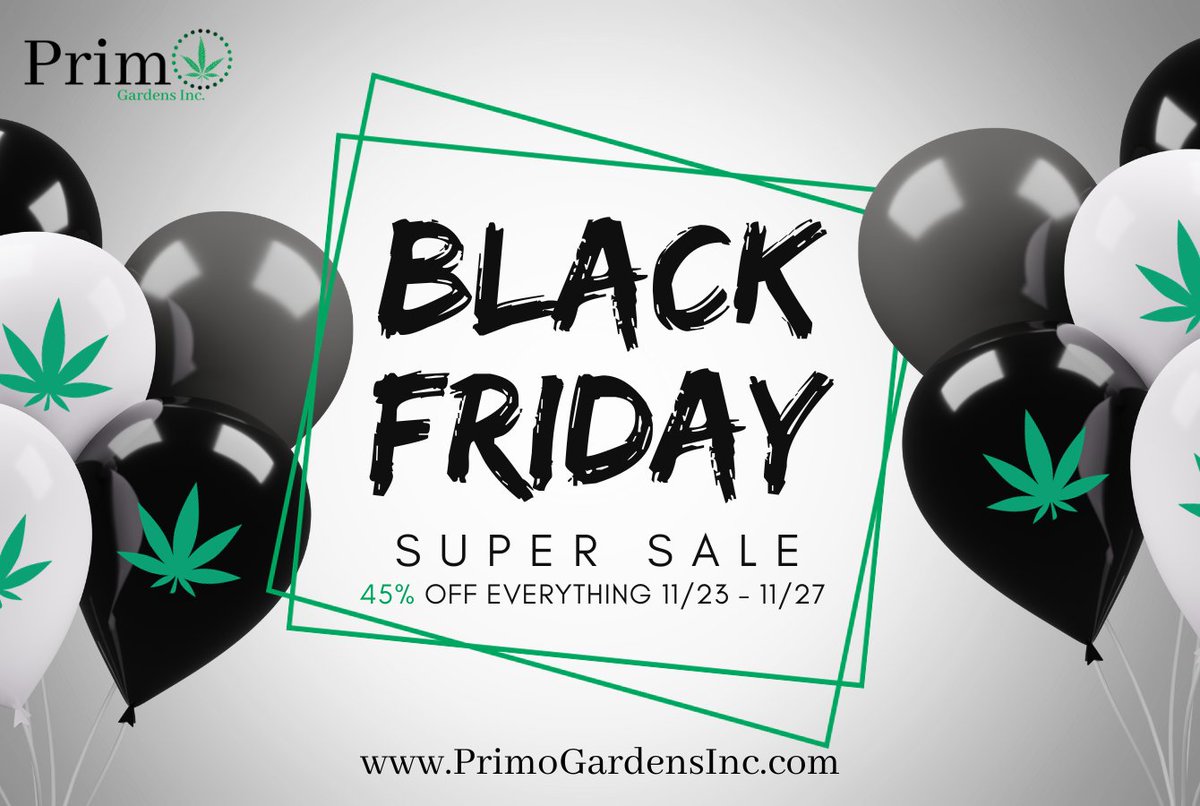 🚀✨ Elevate Your CBD Experience! 🌿✨

🌟 Get ready for the ULTIMATE wellness upgrade! 🚀 This Black Friday through Cyber Monday, Primo Gardens Inc is turning up the good vibes with an EPIC 45% OFF on our premium CBD products! 🎉

💚 Elevate your self-care game and make