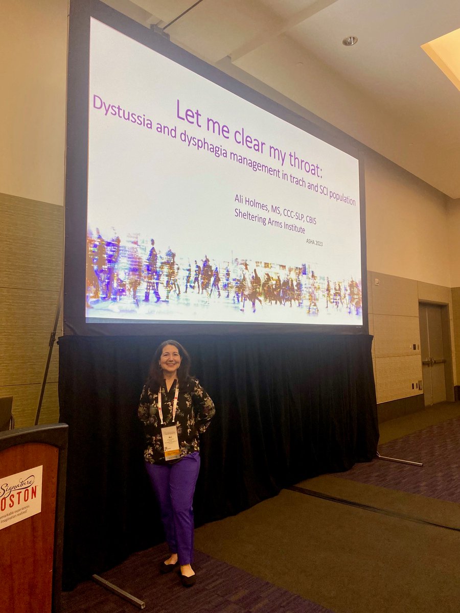 SAI_Rehab's tweet image. Speech-language pathologists Ali Holmes &amp;amp; Jennifer Miller recently presented at the @ASHAWeb convention in Boston! This event brings together #speechlanguagepathologists, #audiologists, and scientists from around the country to collaborate &amp;amp; exchange developments. #ASHA2023