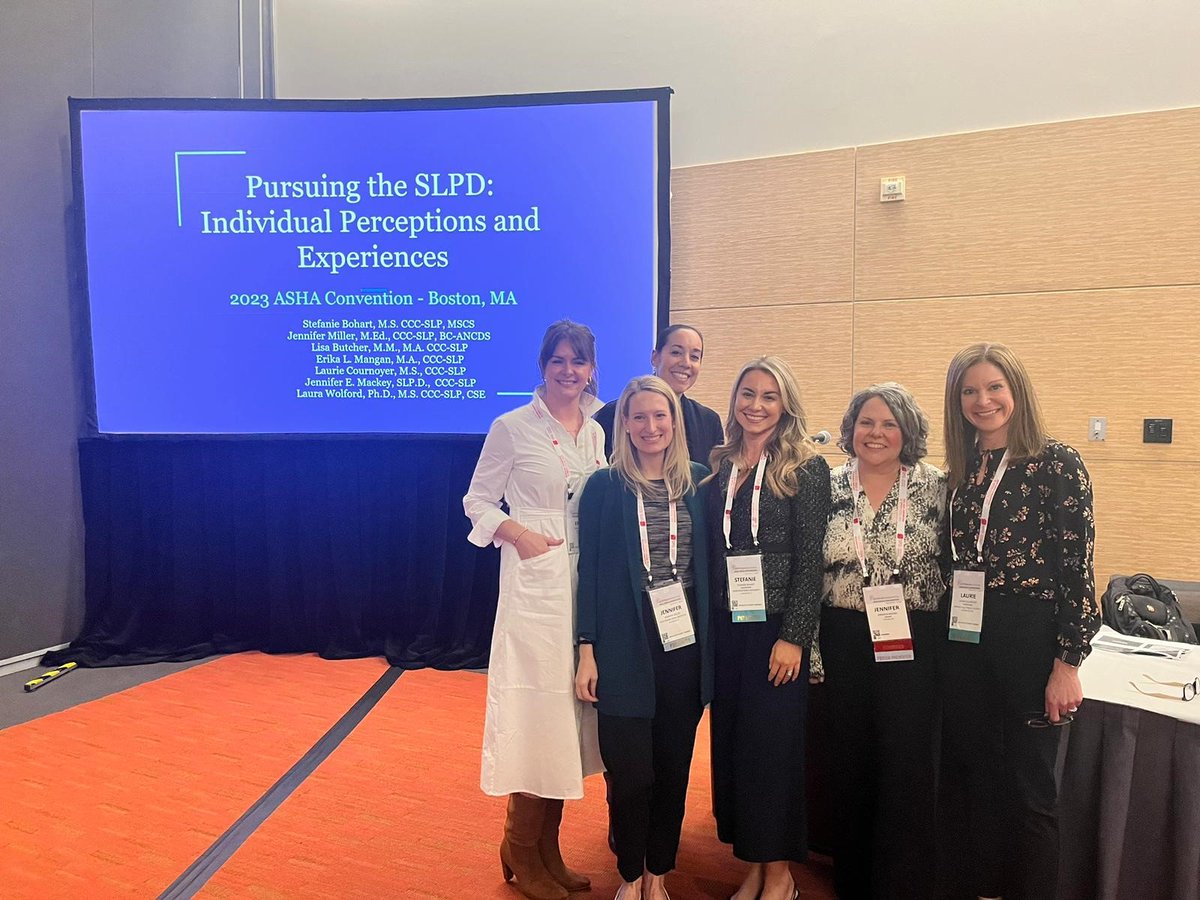 SAI_Rehab's tweet image. Speech-language pathologists Ali Holmes &amp;amp; Jennifer Miller recently presented at the @ASHAWeb convention in Boston! This event brings together #speechlanguagepathologists, #audiologists, and scientists from around the country to collaborate &amp;amp; exchange developments. #ASHA2023