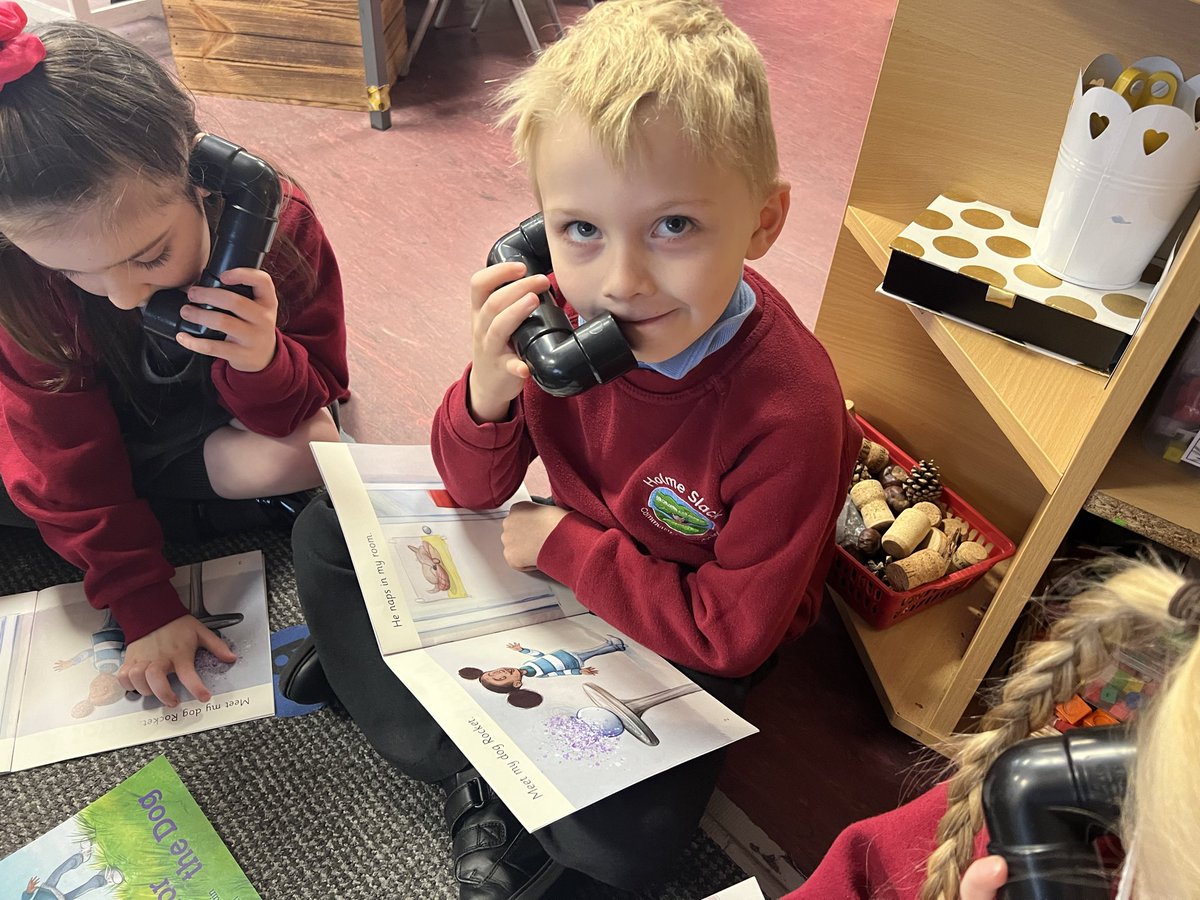 Year 1 are amazing readers! 📚 They were using the whisper phones and reading eyes today to focus their reading.