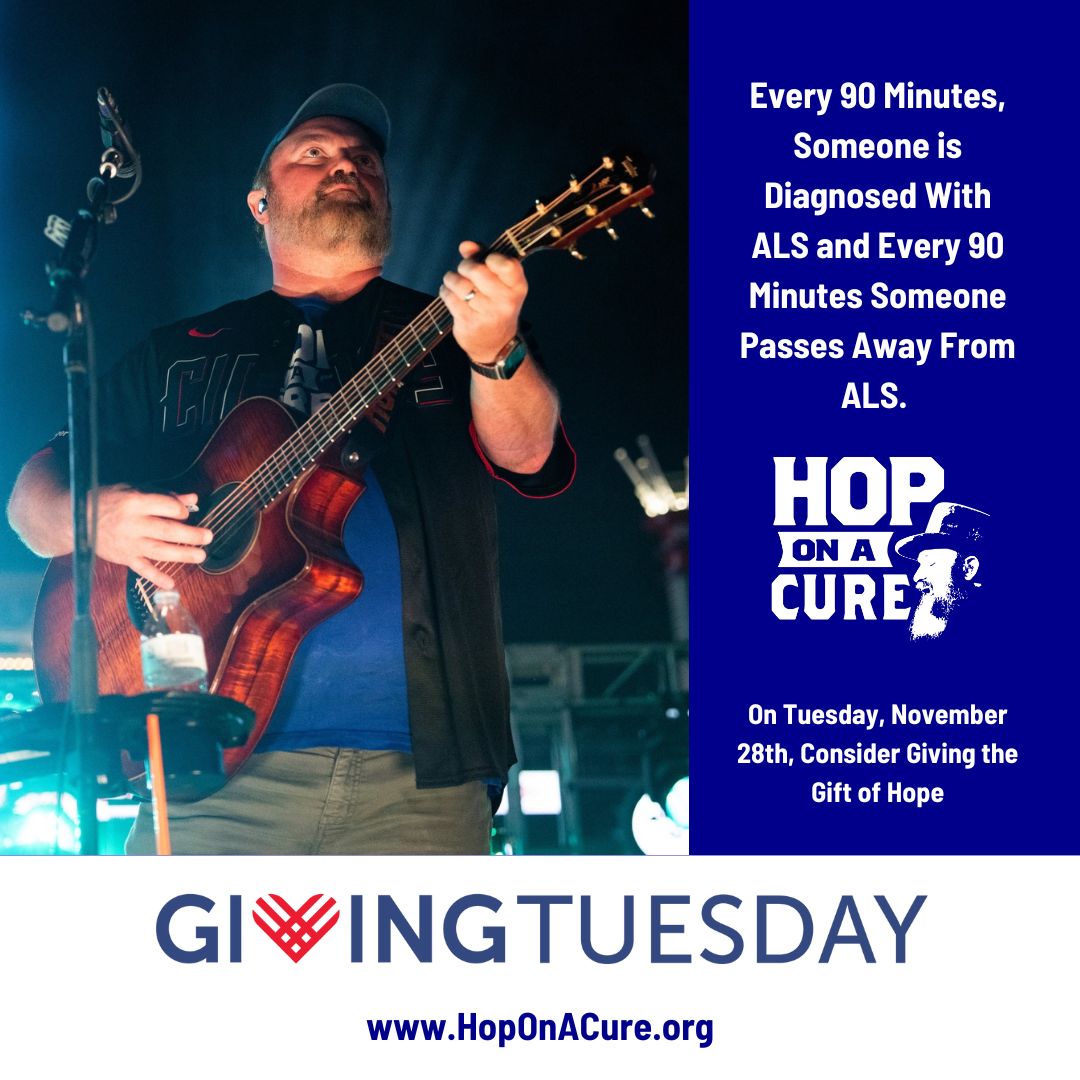 SAVE THE DATE! Giving Tuesday is soon! As a nonprofit, Hop On A Cure relies on generous donations to support our commitment to accelerate research to prevent, reverse, and cure ALS while raising awareness, building a compassionate community, and unleashing the power of hope.