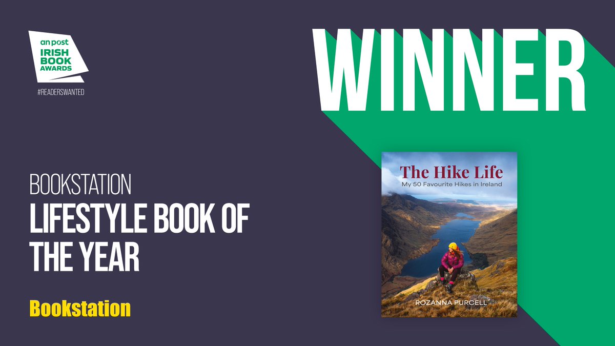 IrishBookAward's tweet photo. 🥾 The WINNER of the 2023 @bookstationeire Lifestyle Book of the Year is...

'The Hike Life: Ireland's Top 50 Hikes' by Rozanna Purcell (Black and White Publishing)

#APIBA #ReadersWanted https://t.co/zFIip2NaCc