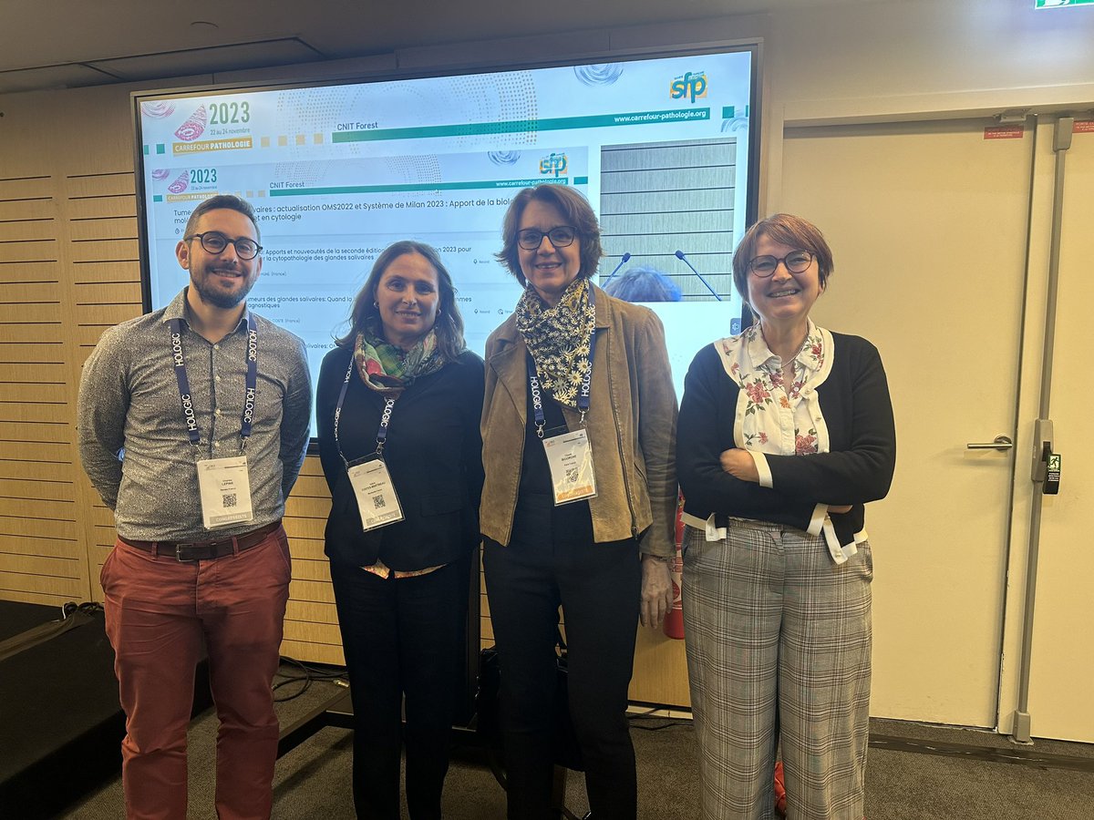 Excellent symposium SFCC/SFP glandes salivaires Carrefour Pathologie 2023 #Milan2 classification OMS Apport de la bio mol 
Charles Lépine Valérie Costes-Martineau Claude Bigorgne Emmanuelle Uro-Coste 👏🏻👍🏻