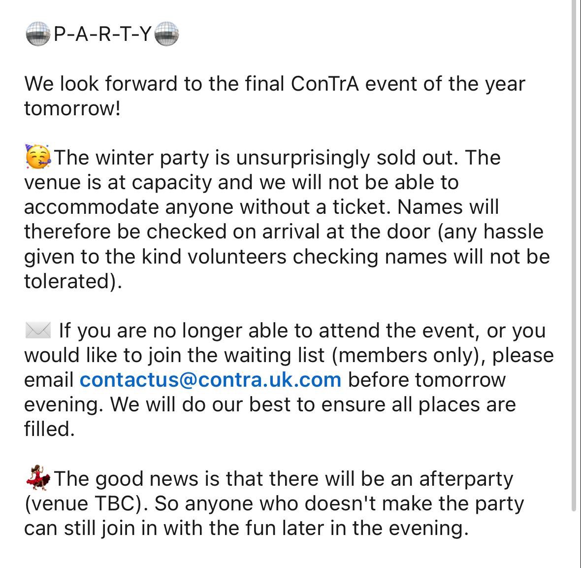 Looking forward to seeing many of you at our winter party tomorrow 🎉