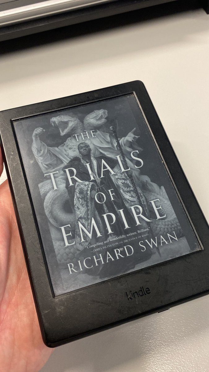 Fifteen minute read on the way to work this morning and I am already 110% HOOKED. Well played @Richard_S_Swan @orbitbooks . Well played.