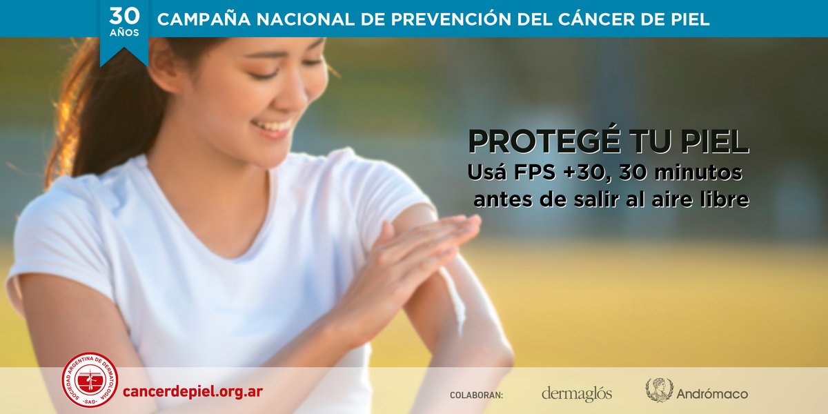 CancerDePiel's tweet photo. Recordá aplicar abundante cantidad de protector solar media hora antes de salie a hacer deportes o al salir del agua. Reaplicalo cada 2 horas.
El daño solar no se quita.

Más información en https://t.co/1aSvb0xtTE

#PrevencionCancerDePiel
#CuidaTuPielEsLaUnicaQueTenes https://t.co/czF6JtqGpW