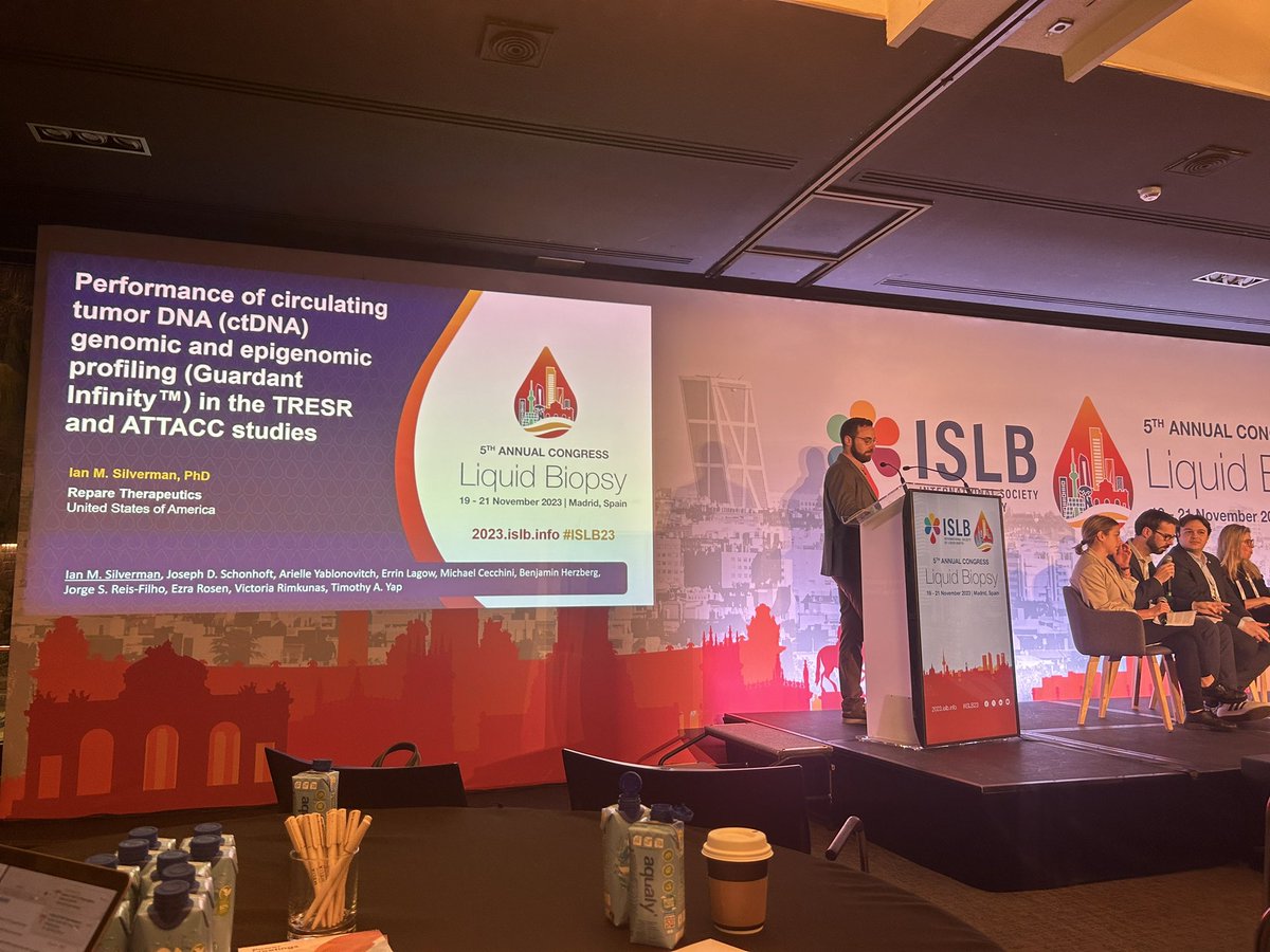 JDSchonhoft's tweet photo. Great meeting in Madrid at #islb23 and congrats to my colleague @iansilverman for being chosen to present our work incorporating liquid biopsy into drug development #liquidbiopsy #ddr https://t.co/mFzRc4YIhB