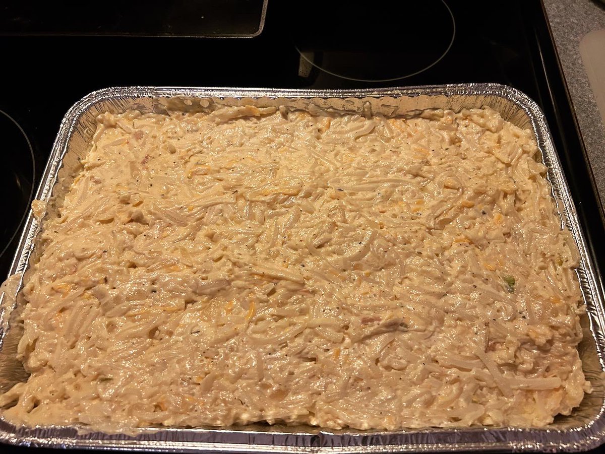 bigdansoriginal's tweet photo. The holy trinity of thanksgiving. A.P. Kick’n Chick’n and TN Sausage. Makes a practically perfect hash brown casserole. 
#bigdansoriginal 
#thanksgiving 
#hashbrowncasserole 
#bbqseasoning https://t.co/0Ay7kAVCEj