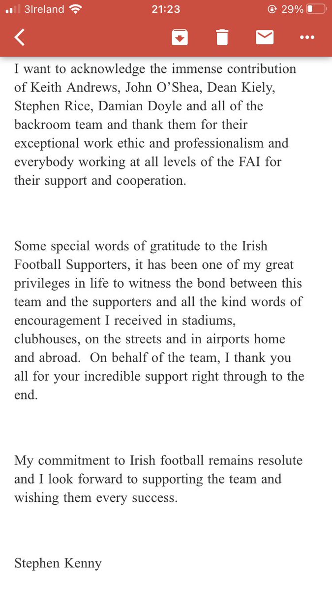 McDonnellDan's tweet photo. Stephen Kenny has released his own statement - ‘my commitment to Irish football remains resolute’ https://t.co/IFk4LJE6CY