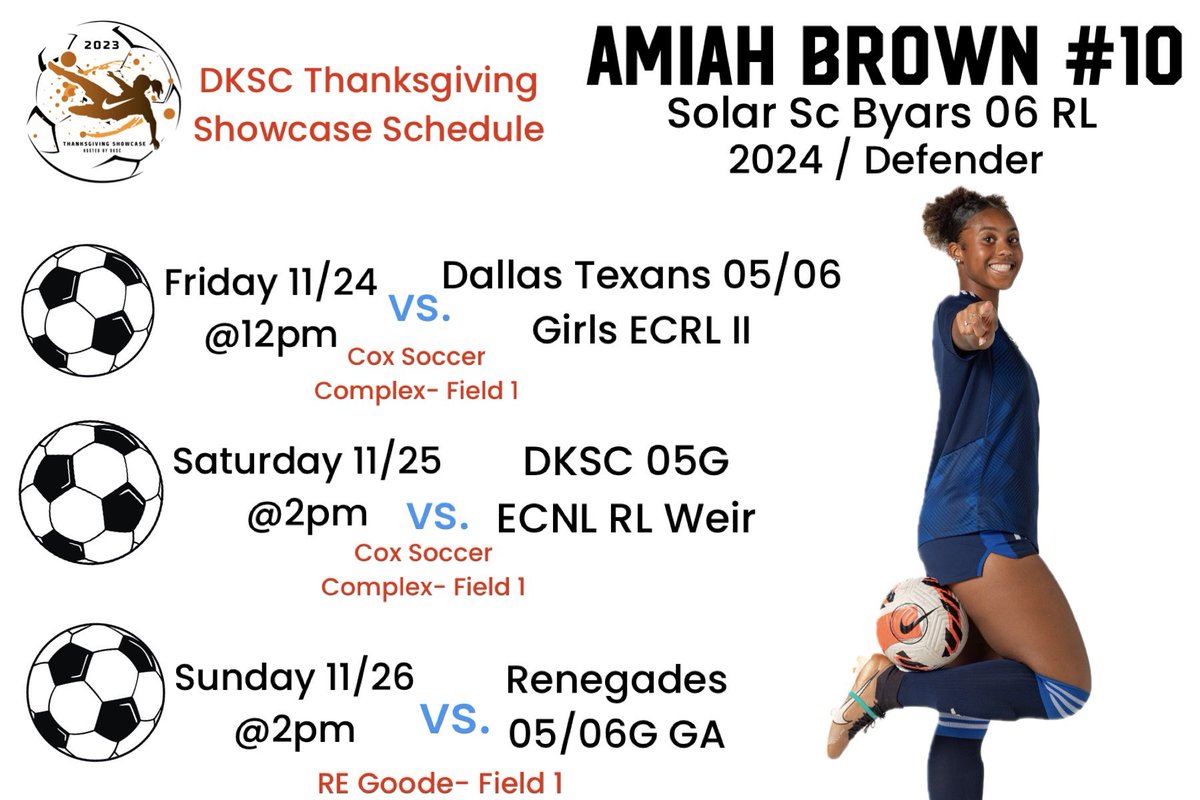 I’ll be at the DKSC Thanksgiving Showcase this weekend!! Hope to see you there! 🫵🏾 system.gotsport.com/org_event/even…