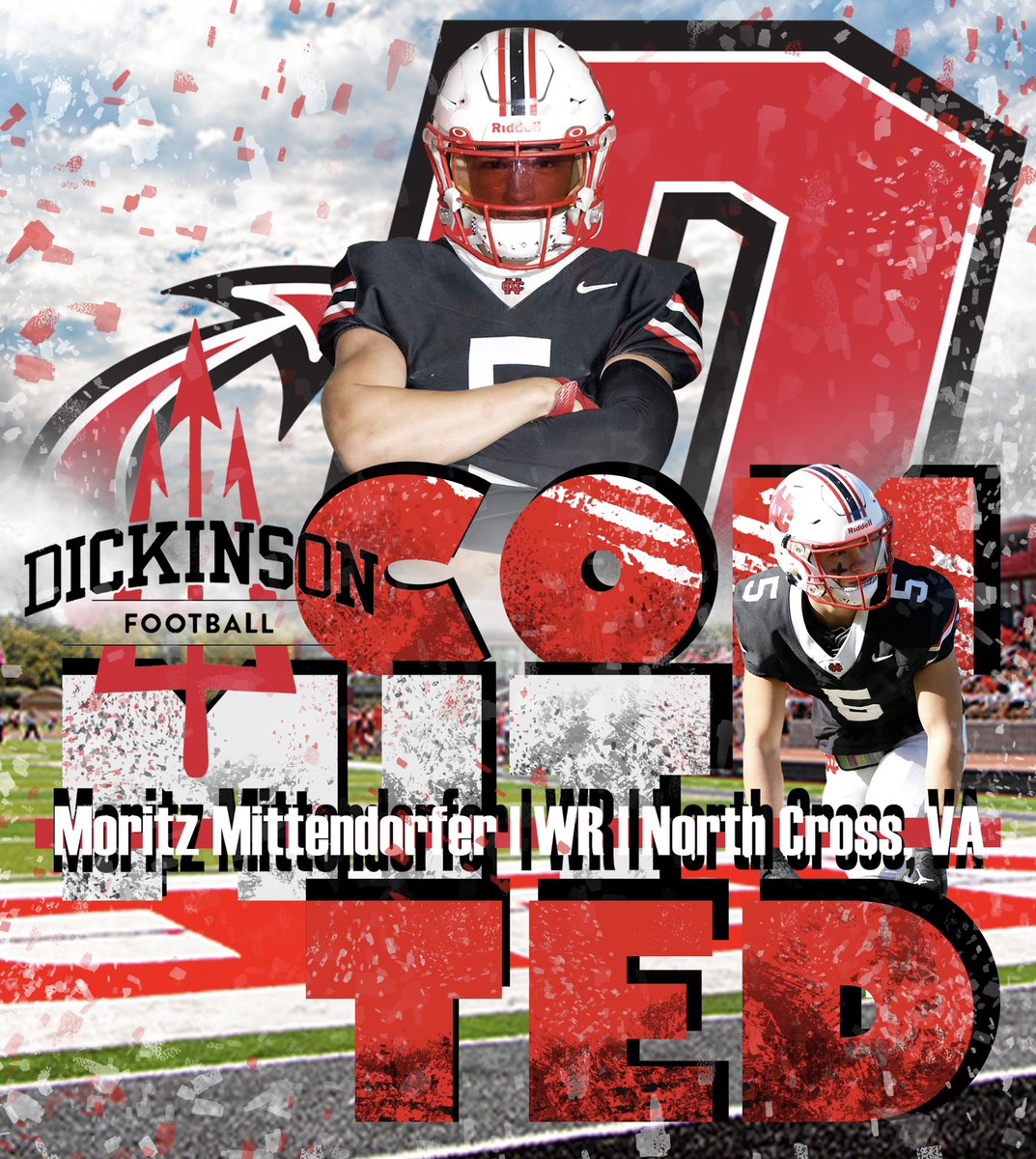 moritzmittendo2's tweet photo. Committed! Thank you to all my coaches, teammates and family!  @DCRedDevilFB @DCcoachSchuck @CoachFordyce_DC @coach_knapp @GridironImports @ImmoOsterkamp @GIfootballChris @BigplayST @CoachJones_NCS @COACH_REED540 @bdortNCS @Wade_nick_5 https://t.co/BdXm4vqMnq