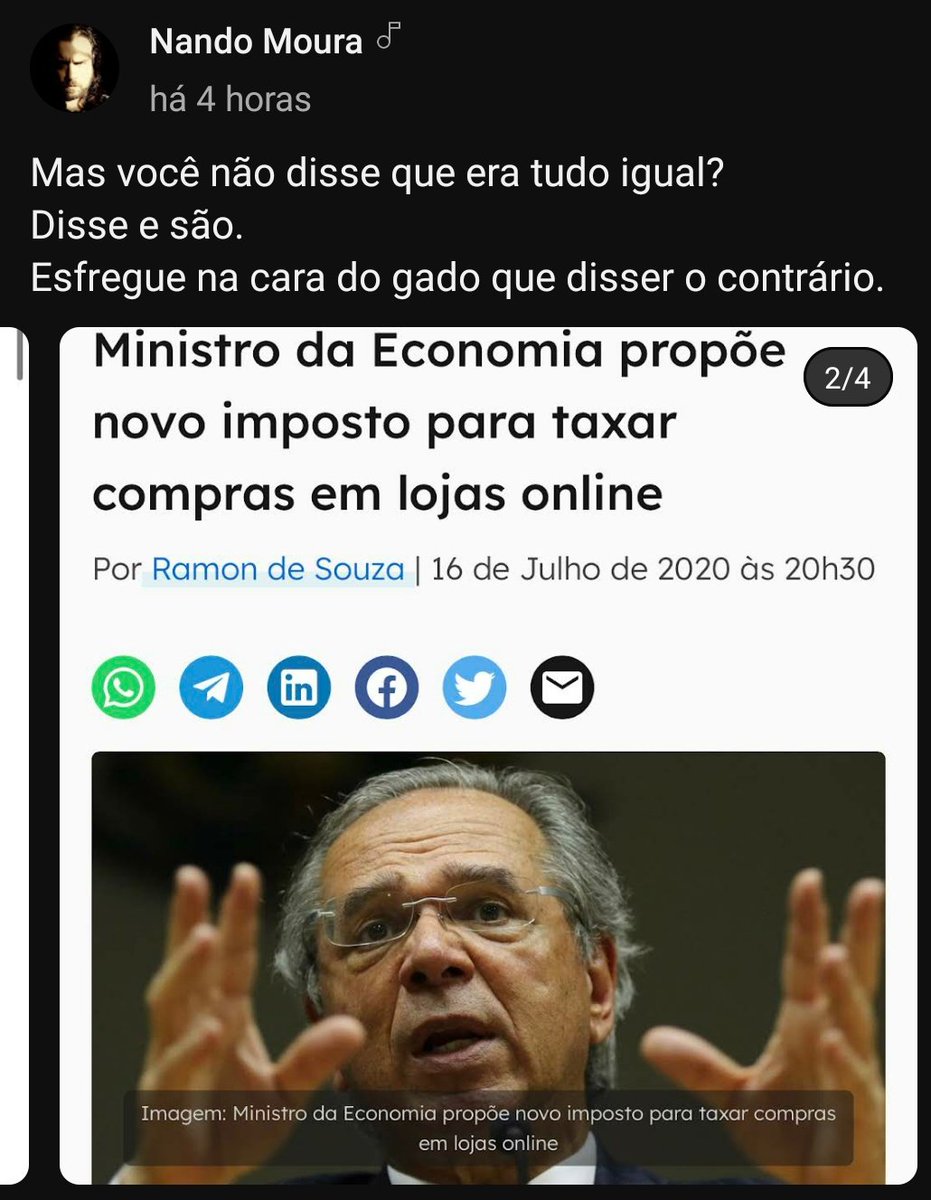 LiloVLOG's tweet photo. Tudo isso FOI COGITADO pelo Paulo Guedes. Mas não foi implementado, pois o BOLSONARO impediu. 
Não são iguais, agora tome imposto nas plataforma de streaming! https://t.co/h49LehLVWZ