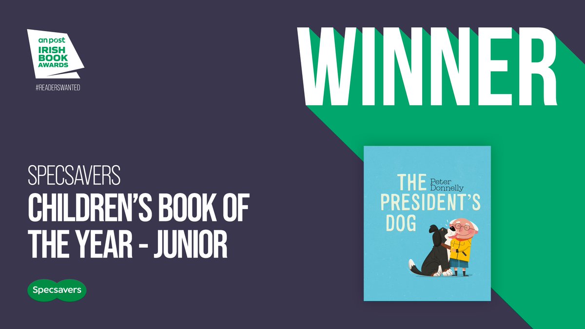 IrishBookAward's tweet image. 👶 The WINNER of the 2023 @SpecsaversIE Children’s Book of the Year - Junior is...

&apos;The President&apos;s Dog&apos; by Peter Donnelly (@Gill_Books)

#APIBA #ReadersWanted