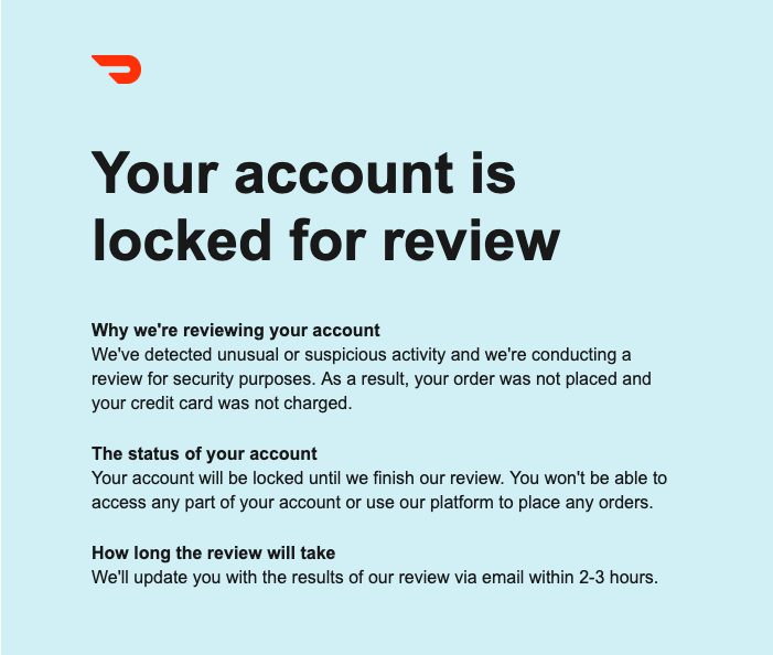 primfaktor's tweet photo. @DoorDash So let me get this straight, you deemed my freshly created account as violating your TOS, without explaining how or why (I can only guess it's the email address).

But it's still good enough to be spammed at? https://t.co/NcGqmqCcHQ