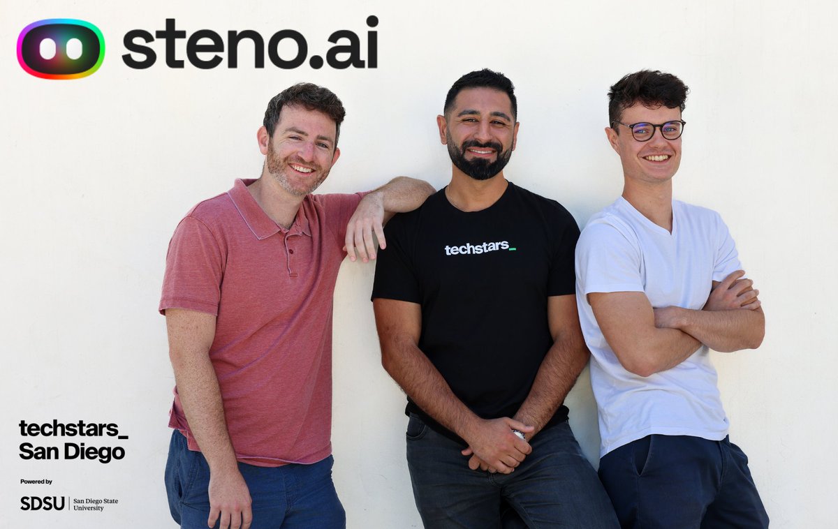 TechstarsSDSU's tweet image. Introducing @Steno_ai - a platform revolutionizing how multi-platform creators and brands monetize their content.
Join us at Demo Day on December 7th to witness Steno's growth! 🎟️ bit.ly/techstars_sdsu…
Read the full story of what Steno is building: bit.ly/stenoai