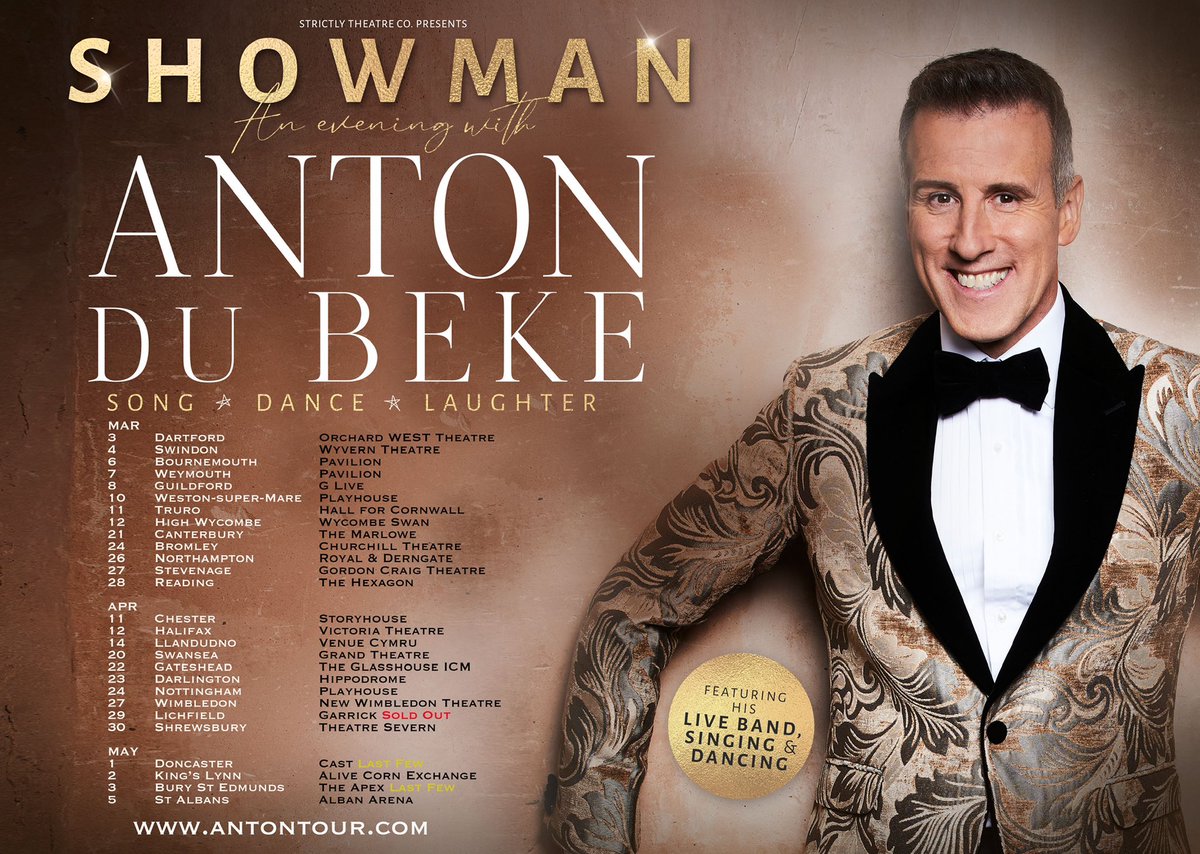 STheatreCo's tweet photo. If you missed out this year or just love @TheAntonDuBeke then fear not as the man himself is back for 2024!!! https://t.co/aO8jd9EFxr #backfor2024 #booknow #nottobemissed #seeagain #backagain #antondubeke #tour2024 https://t.co/CpKQ9gdfPQ