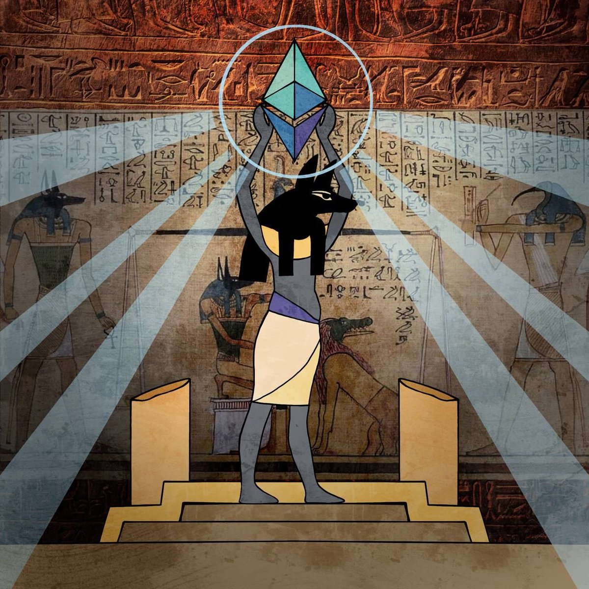 ABUTIUerc's tweet photo. Amidst the whispers of ancient hieroglyphs, the spirit of $ABUTIU, the first documented domestic dog, stands guard.
His loyalty etched in stone, now woven into the very fabric of the Ethereum blockchain.

https://t.co/Celr4mAGs1 https://t.co/uS4msdoKCR