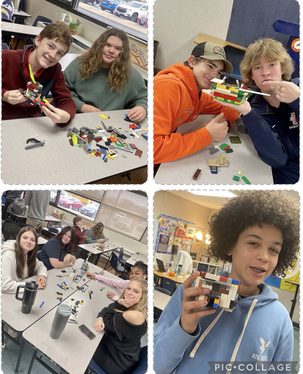 Thankful for my 9th grade master Lego builders!  #legochallenge <a href="/RocketsCUSD3a/">Rochester Rockets</a> <a href="/RochesterHS_3A/">Rochester HS</a>