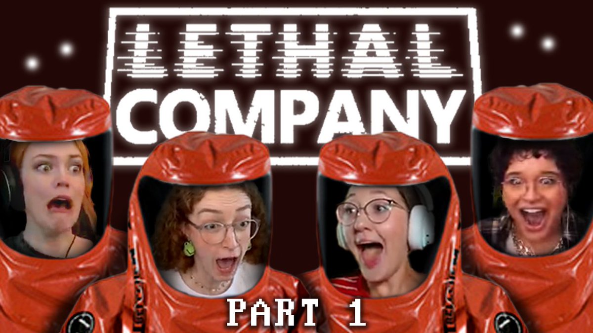 FIRST lethal company video is up now!! Watch Kat, Mika, Luxie and I go through our first full round of this horrifying space game NOW!! GO GO GO! (Link in replies!)