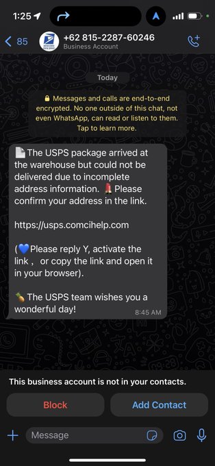 I feel like i shouldn&rsquo;t have to say this but just so y&rsquo;all know the USPS is not going to message you