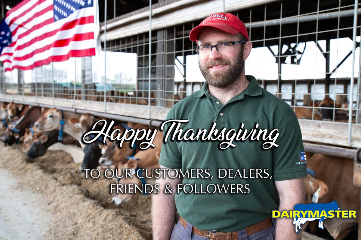 dairymaster's tweet photo. Today on Thanksgiving, we want to wish all our American Dairy Producers who feed the planet with nutritious milk a very Happy Thanksgiving Day.
#thanksgiving #Dairymaster #thankyoufarmers #Dairymasterfarm https://t.co/K4GPnTgpLl