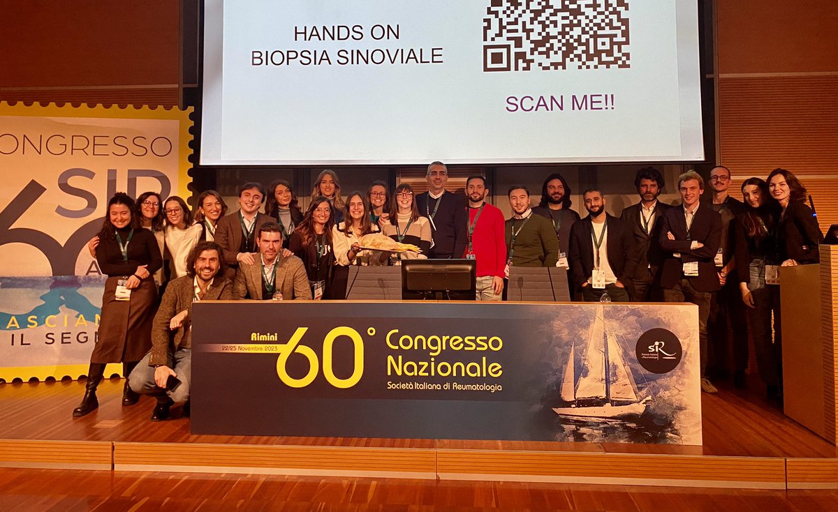 SteAlivernini's tweet photo. First HANDS-ON on synovial biopsy at the Italian Congress of Rheumatology!  @SIRreumatologia Another step towards precision medicine! 🇮🇹🧑🏻‍⚕️👨🏻‍⚕️🧑🏻‍⚕️ great faculty and attendees!!! https://t.co/VVbeBAKQZf
