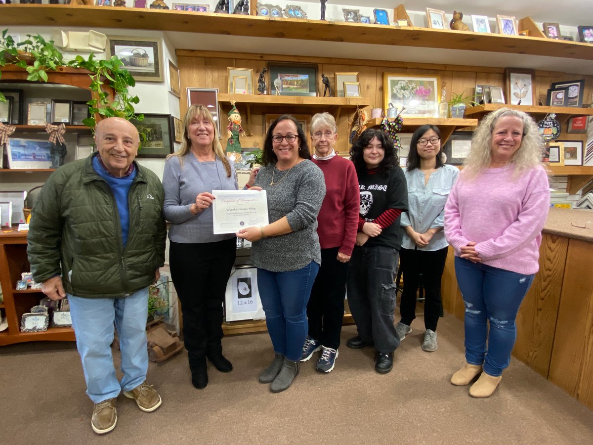 Congratulations to the Setauket Frame Shop for their 50 years of business excellence. A multigenerational family business, the frame shop has provided custom products and amazing customer services from their original business location on Main Street in East Setauket.