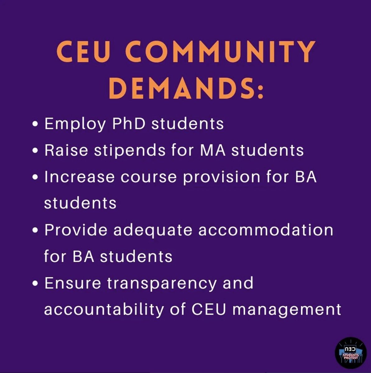 CEU Students Protest tweet media