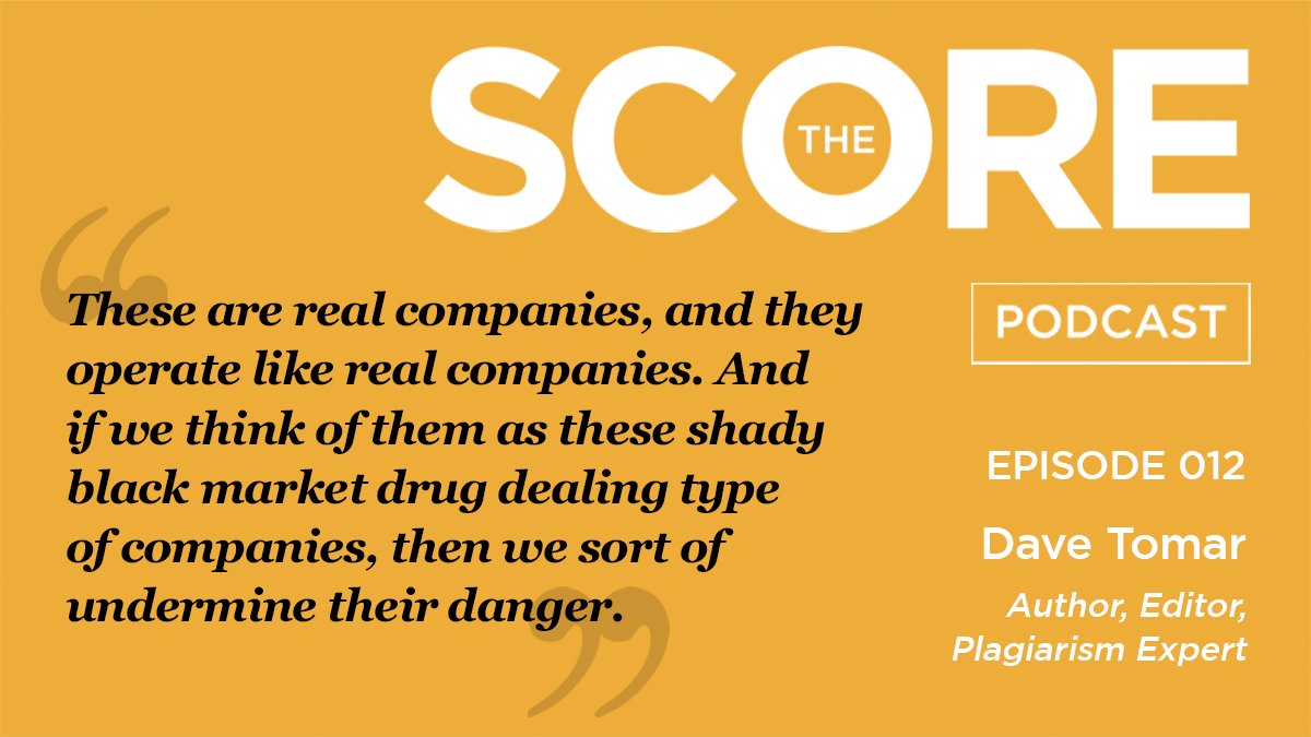 PodcastTheScore's tweet image. Episode 012 features @dtomar, Expert on #CheatinginCollege, and he shares his experience in #contractcheating. Listen here: ow.ly/Oary50Q8yPt