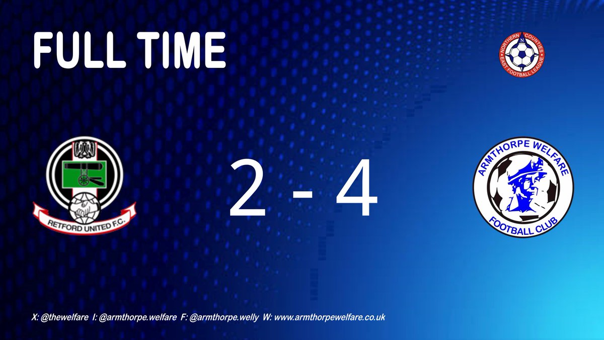 Ft <a href="/RetfordUnited/">Retford United</a> 2-4 <a href="/thewelfare/">Armthorpe Welfare FC</a> 

#upthewellie