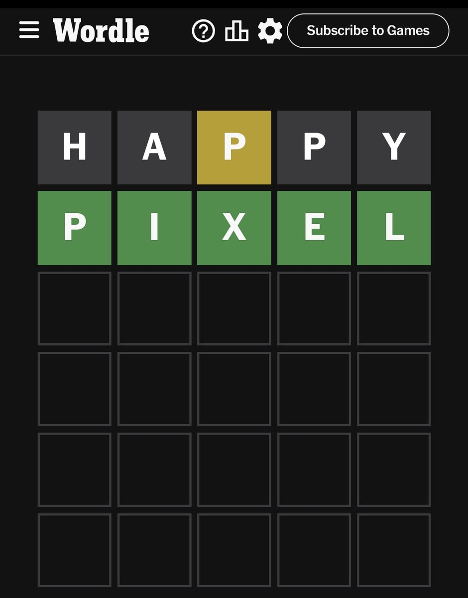 MarianTrebula's tweet photo. @pixels_online "Happy Pixel Games ForYa AllBr Oooos"
But I was stopped after second word 😂
#PIXELWORDLE @pixels_online 🤙🤙 https://t.co/fUZOIHG96W