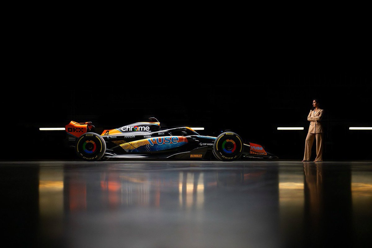 New #DrivenByChange x <a href="/McLarenF1/">McLaren</a> livery by Nujood Alotaibi. 

Really wonderful to be back working in a studio environment again, even better that it was capturing the wonderful Nujood and her gorgeous work.