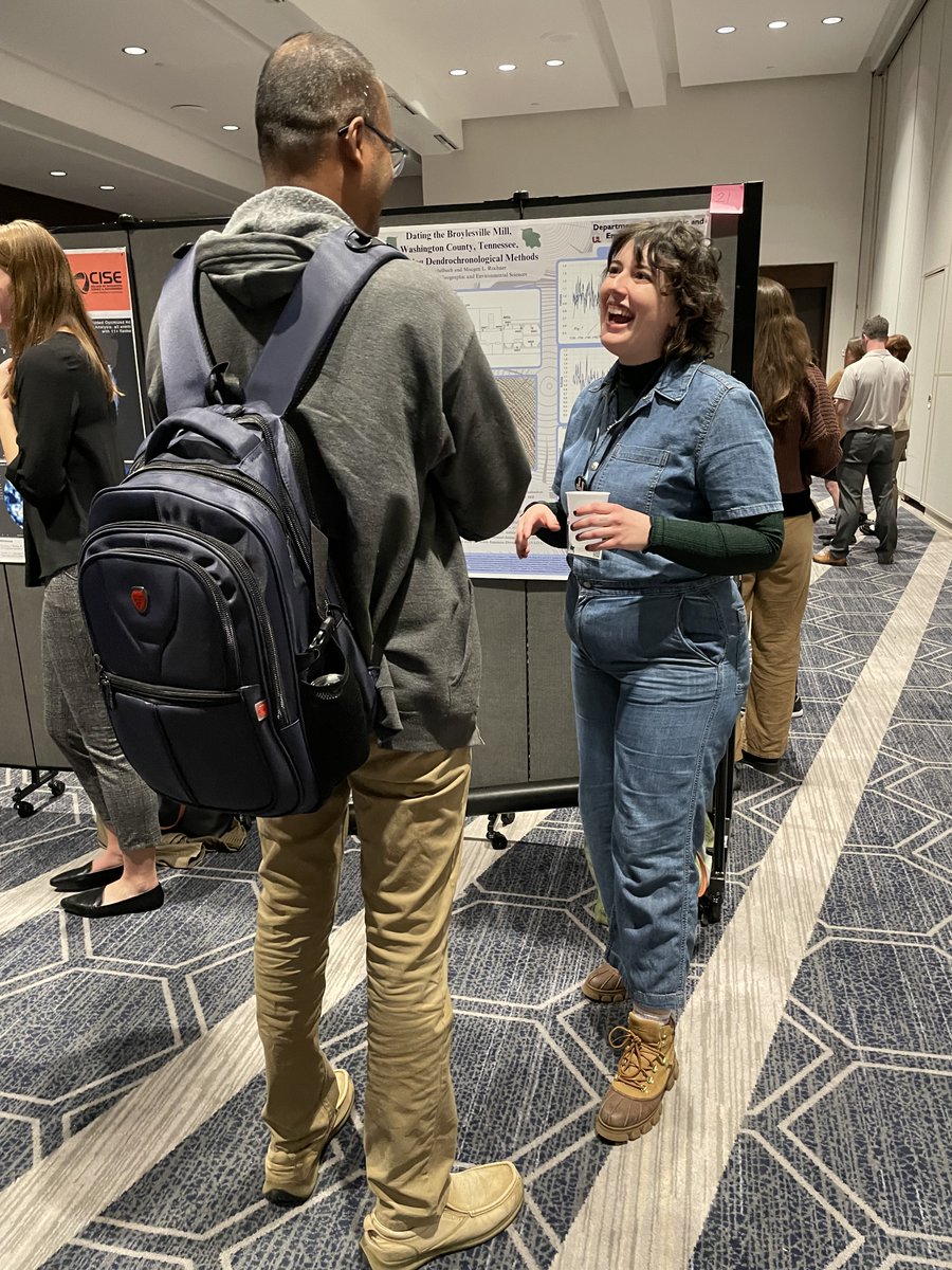 UofL Geographic and Environmental Sciences (@uoflgeo) on Twitter photo Congrats to <a href="/UofLGeo/">UofL Geographic and Environmental Sciences</a> major and senior AJ Heichelbech, who won a #SEDAAG2023 (<a href="/SEDAAG4/">SEDAAG</a>) undergraduate honors award for her poster titled "Dating the Broylesville Mill, Washington County, Tennessee USA Using Dendrochronological Methods." Way to go AJ! #ThisIsGeography #Dendro Congrats to <a href="/UofLGeo/">UofL Geographic and Environmental Sciences</a> major and senior AJ Heichelbech, who won a #SEDAAG2023 (<a href="/SEDAAG4/">SEDAAG</a>) undergraduate honors award for her poster titled "Dating the Broylesville Mill, Washington County, Tennessee USA Using Dendrochronological Methods." Way to go AJ! #ThisIsGeography #Dendro