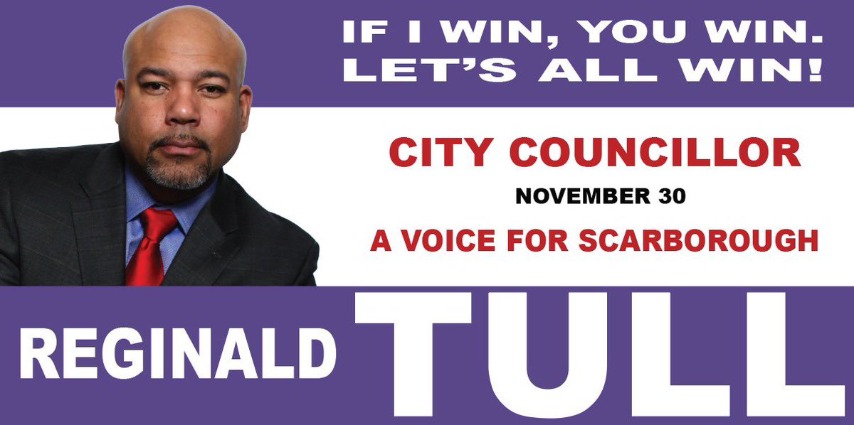 This Saturday and Sunday is advanced voting guys. Vote Tull and let’s get rid of those foolish red lanes on Kingston, Kennedy, Birchmount and everywhere else they are in Scarborough