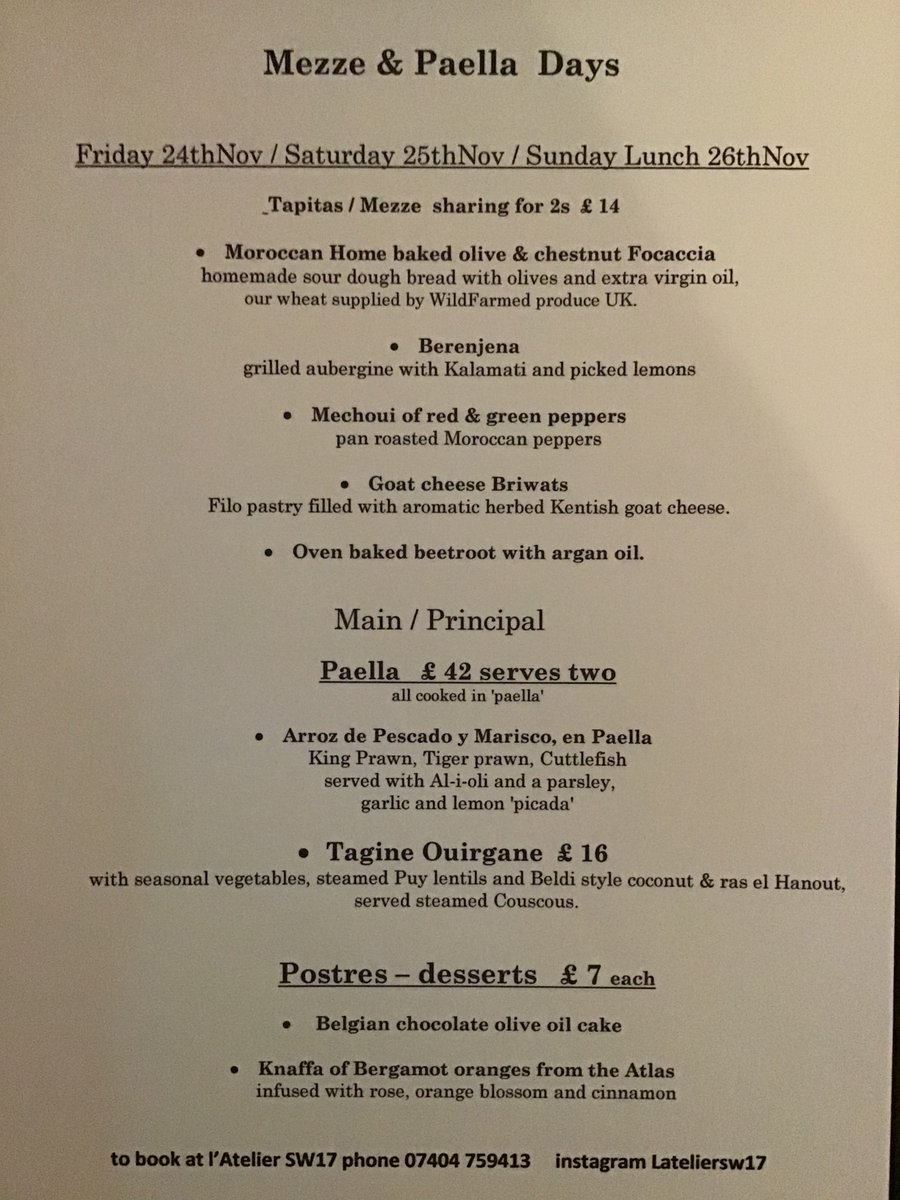 L’Atelier Restaurant SW17 tweet media