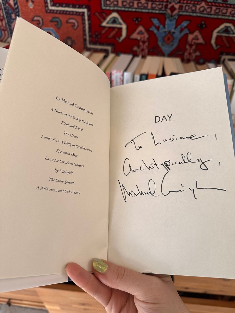 Two decades have gone by since Cunningham's 'The Hours' first blew my mind, leading me to explore its unintentional archetypes in an off-list uni paper. I'm back at it, having met the author and writing about his new 'Day'. Some authors sit well with me. #MichaelCunningham💙