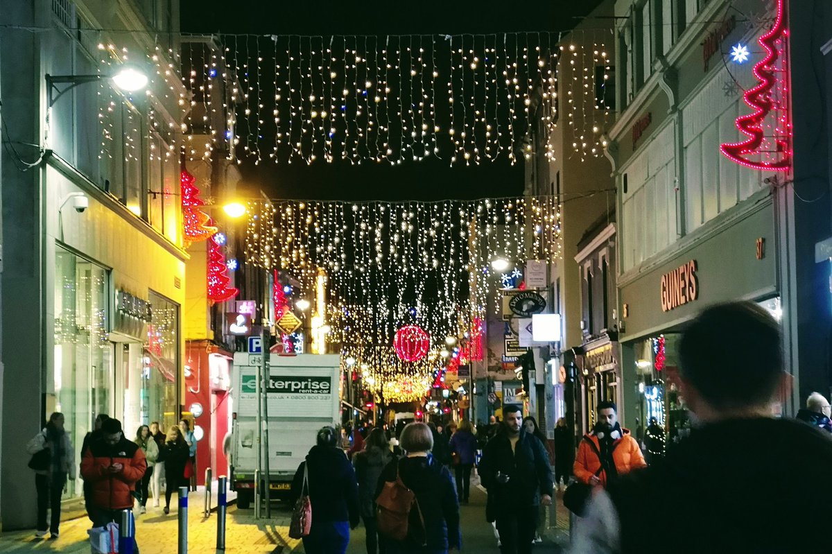 BillymacGill's tweet photo. STREET PHOTOGRAPHY CORK PHOTO COPYRIGHT BILLY macGill. Christmas lights on Oliver Plunkett Street and Cook Street tonight. #corkhidden #Corkhistory #cba #failteireland #irishexaminer #corkcitycouncil #corktoday #purecork #wearecork #westcork #failteireland #tourism #tourists https://t.co/KzFZ6rRvIP