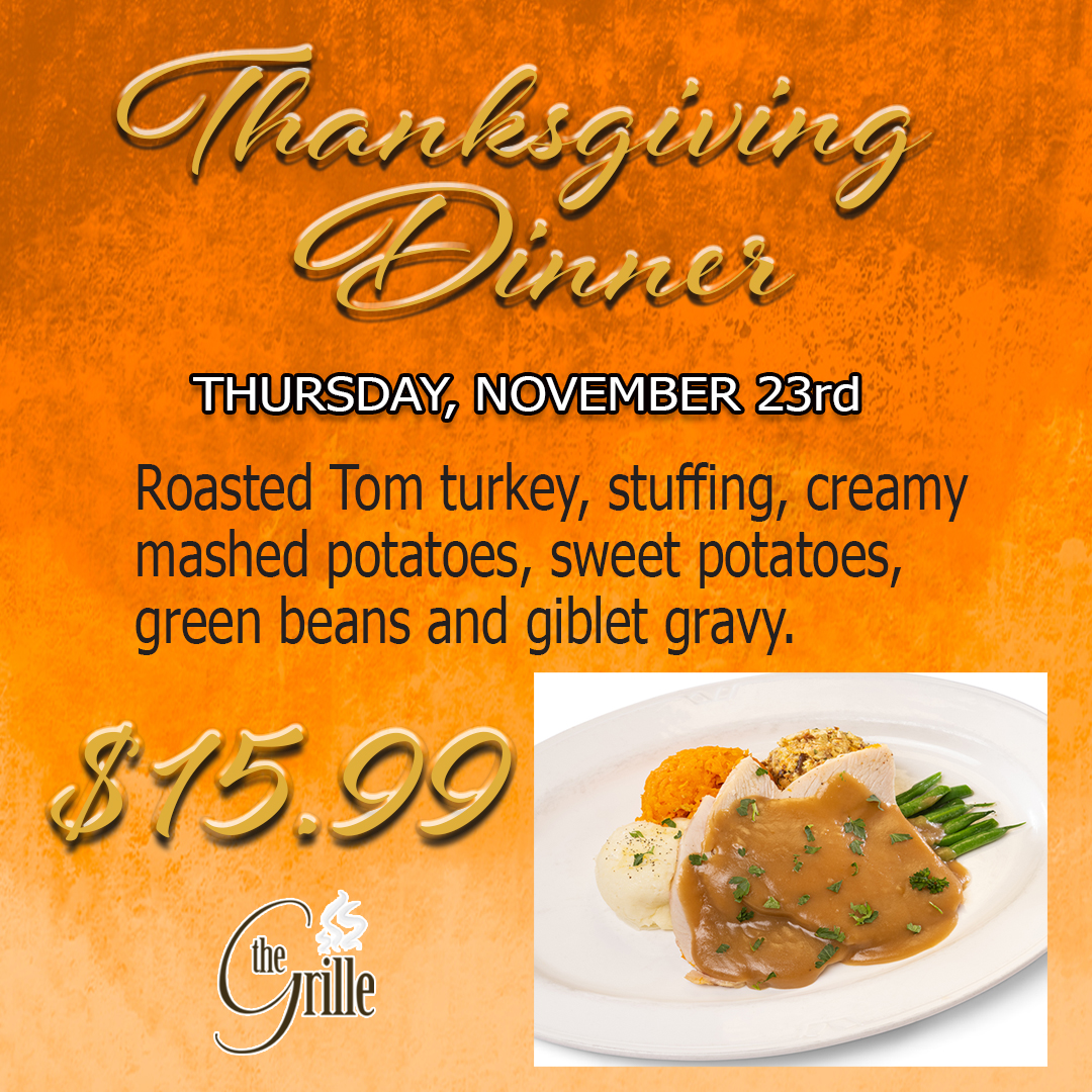 TOMORROW
🦃🥔🍠😋
Get a turkey dinner with all the fixings for $15.99!
Skip the dishes and the mayhem of cooking and spend the day or evening with your #HouseFullOfFriends

#GoldDustWest #CarsonCity #Thanksgiving #Dinner #Special #November #Turkey #NoDishes #NoSweat