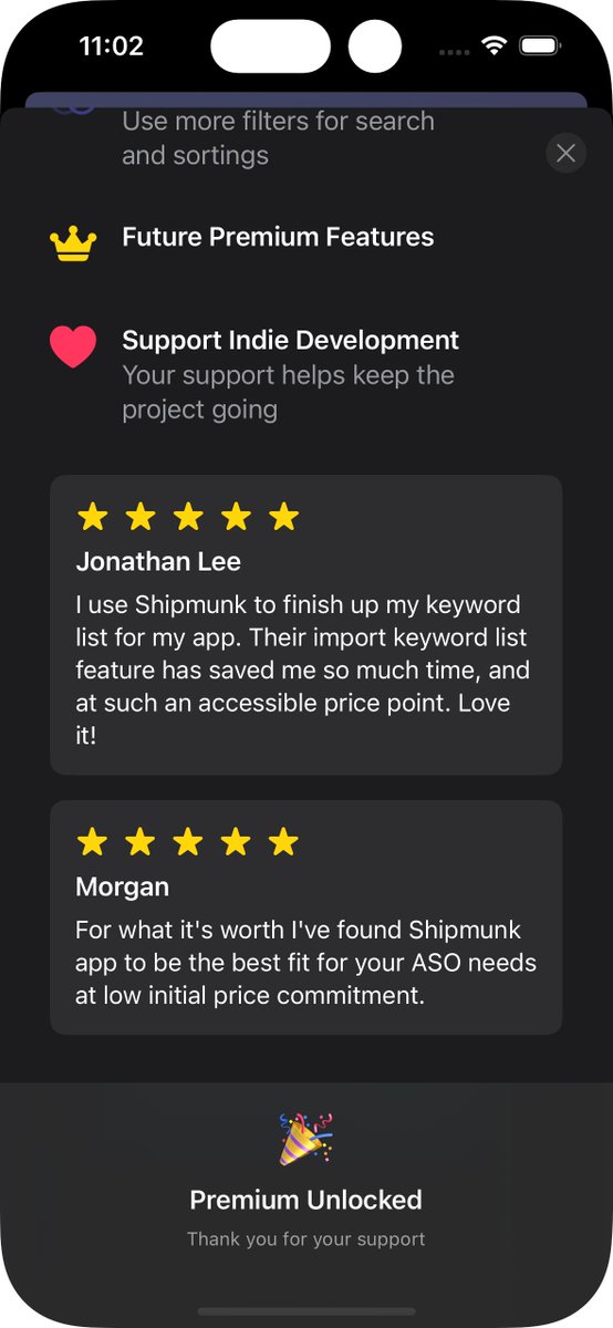 ShipmunkApp's tweet photo. Displaying testimonials in the app ❤️

Thanks @pomodorozhong @m0rgabyte for the nice reviews https://t.co/XGChl8qCVM