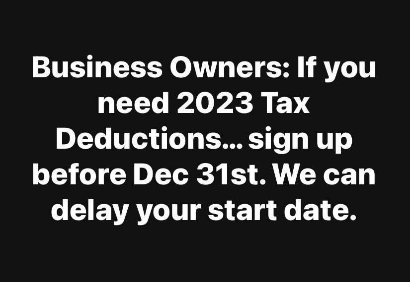 michaelblife's tweet photo. Prepare for 2024 to be even bigger than 2023, plus reduce your 2023 tax liability by committing to improving yourself and your company. 

#leadershipdevelopment #personaldevelopment #entrepreneur https://t.co/dzPRP4zMFw