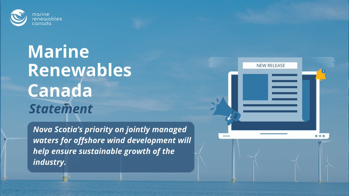 📢Nova Scotia announces its intention to focus on jointly managed waters for #OffshoreWind development. MRC supports this decision as an important step towards sustainable industry growth. Read MRC's Statement 👉marinerenewables.ca/news-and-blog/…