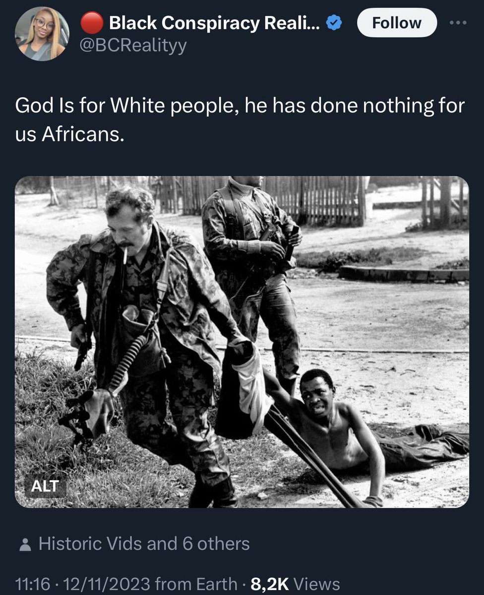 For your information: In this image, white people tried to save a black man from a rival African tribe.