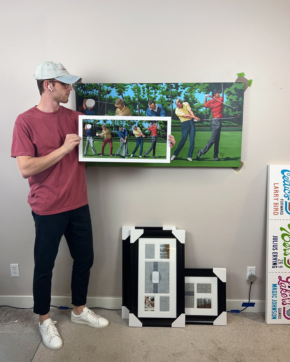 dmbartwork's tweet photo. After much anticipation, my first print release is finally here. What better painting to start with than “The Perfect Swing”

Coming this Friday, November 24th at 11:00 am EST. 

-12x24” open edition : $115

-16x32” limited edition /25 : $250

(Both hand signed) https://t.co/Kkxvn8wHwe