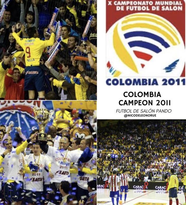 #𝐌𝐮𝐧𝐝𝐢𝐚𝐥𝐌𝐞́𝐱𝐢𝐜𝐨🇲🇽 | 𝐄𝐬𝐭𝐚𝐝𝐢́𝐬𝐭𝐢𝐜𝐚𝐬 

𝐄𝐋 𝐃𝐄́𝐂𝐈𝐌𝐎 𝐌𝐔𝐍𝐃𝐈𝐀𝐋 🇨🇴 

🇨🇴 En el año 2011 en Colombia, se disputaba el décimo Mundial de la historia de Fútbol de salón

🏟️ Cuatro ciudades albergaron el Torneo: Bogotá, Bello, Bucaramanga y Villavicencio