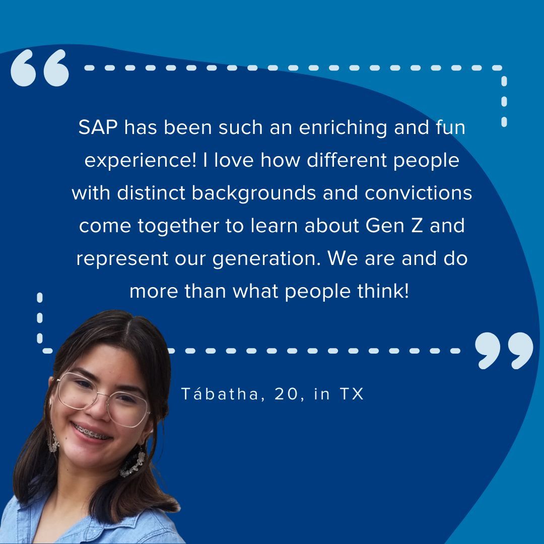 WeAreSpringtide's tweet photo. Encourage a member of #GenZ you know to apply today for the 2024 #SpringtideAmbassadorsProgram (SAP) at: https://t.co/oSYH4P2MBP
Grateful for 2023 Ambassadors, like Tábatha, age 20 in TX, who are sharing their experience to help spread the word about the 2024 SAP application. https://t.co/8YFlXBYq8Q