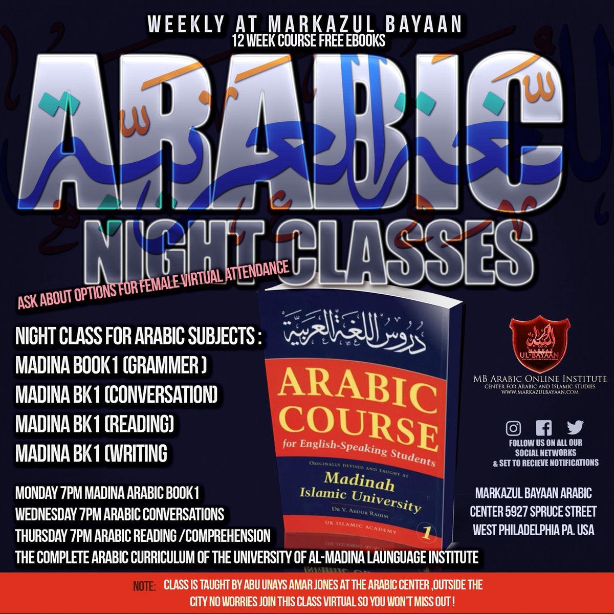 mbarabic966's tweet image. Class tonight at 7 &amp;amp; 8 pm on Zoom Madina Arabic Side Book “Arabic Reading and Comprehension “ get your free Ebook register only $30. Ask about classes or tutoring 347-264-6456 #nightclasses