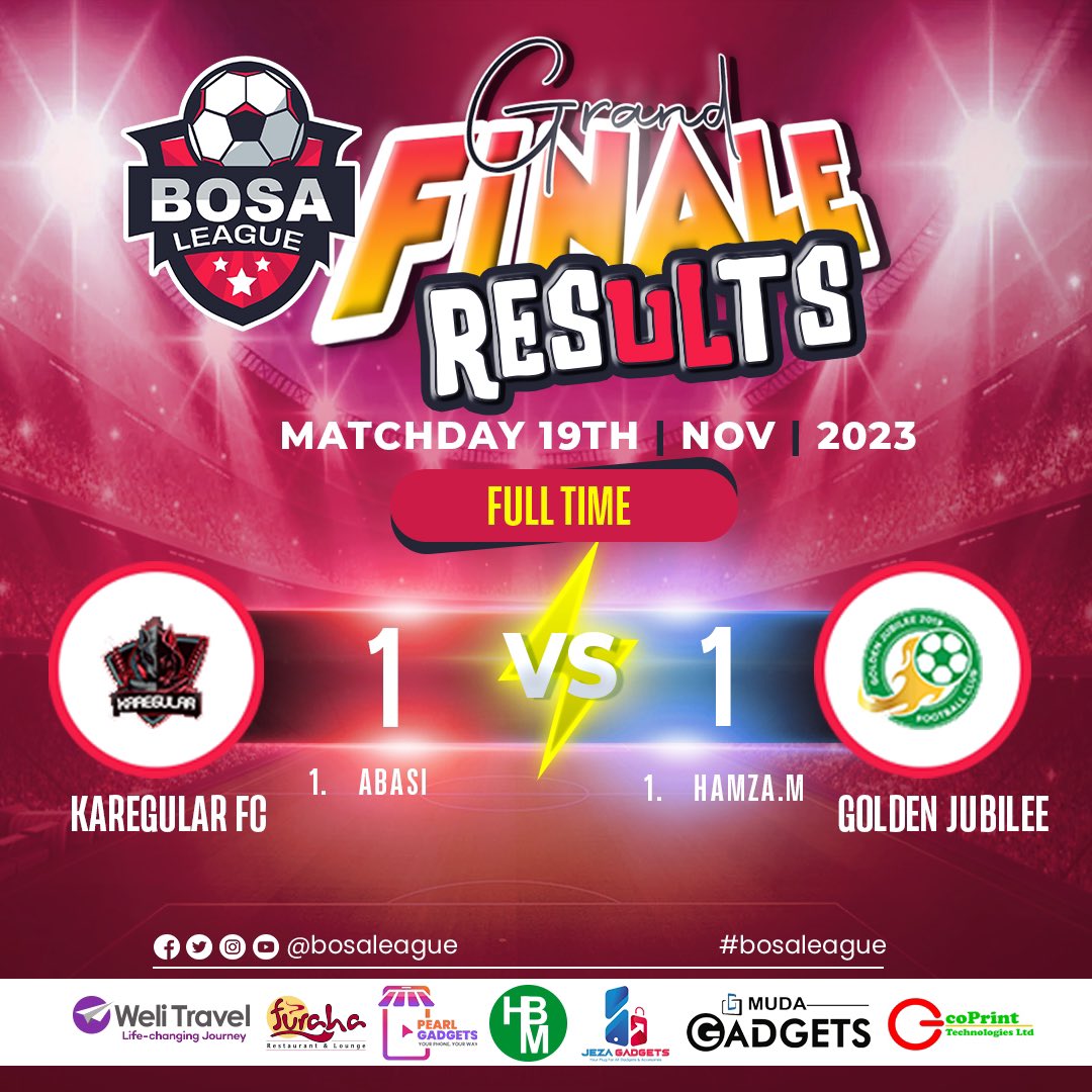 BosaLeague's tweet photo. What a day @BosaLeague had! Two mighty draws with the top two teams #Sankaba and #ScM19 !
The table leaders had to settle for another draw against #Goldenjubilee
@BosaLeague ||#Season1
@welitravel @mudagadgets1 https://t.co/Ktnh3W4sNt